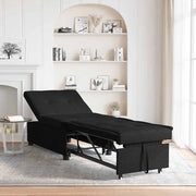 Krevet-sofa na razvlačenje Crna 194 x 50 x 82 cm tkanina
