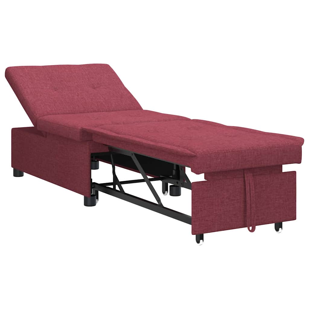 Krevet-sofa na razvlačenje Vinska crvena 194 x 50 x 82 cm