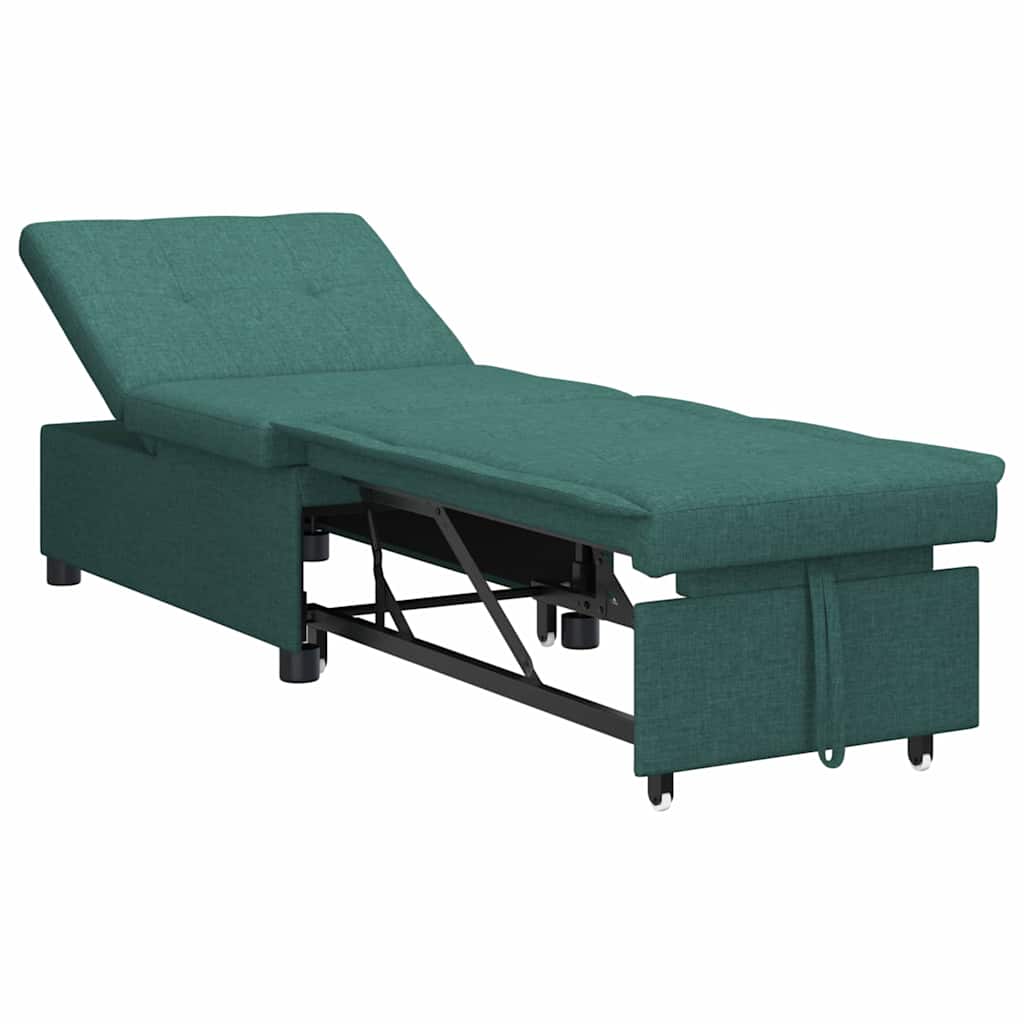 Krevet-sofa na razvlačenje Tamnozelena 194 x 50 x 82 cm tkanina