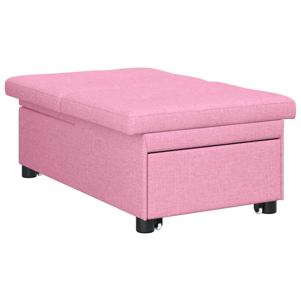 Krevet-sofa na razvlačenje Ružičasta 194 x 50 x 82 cm tkanina