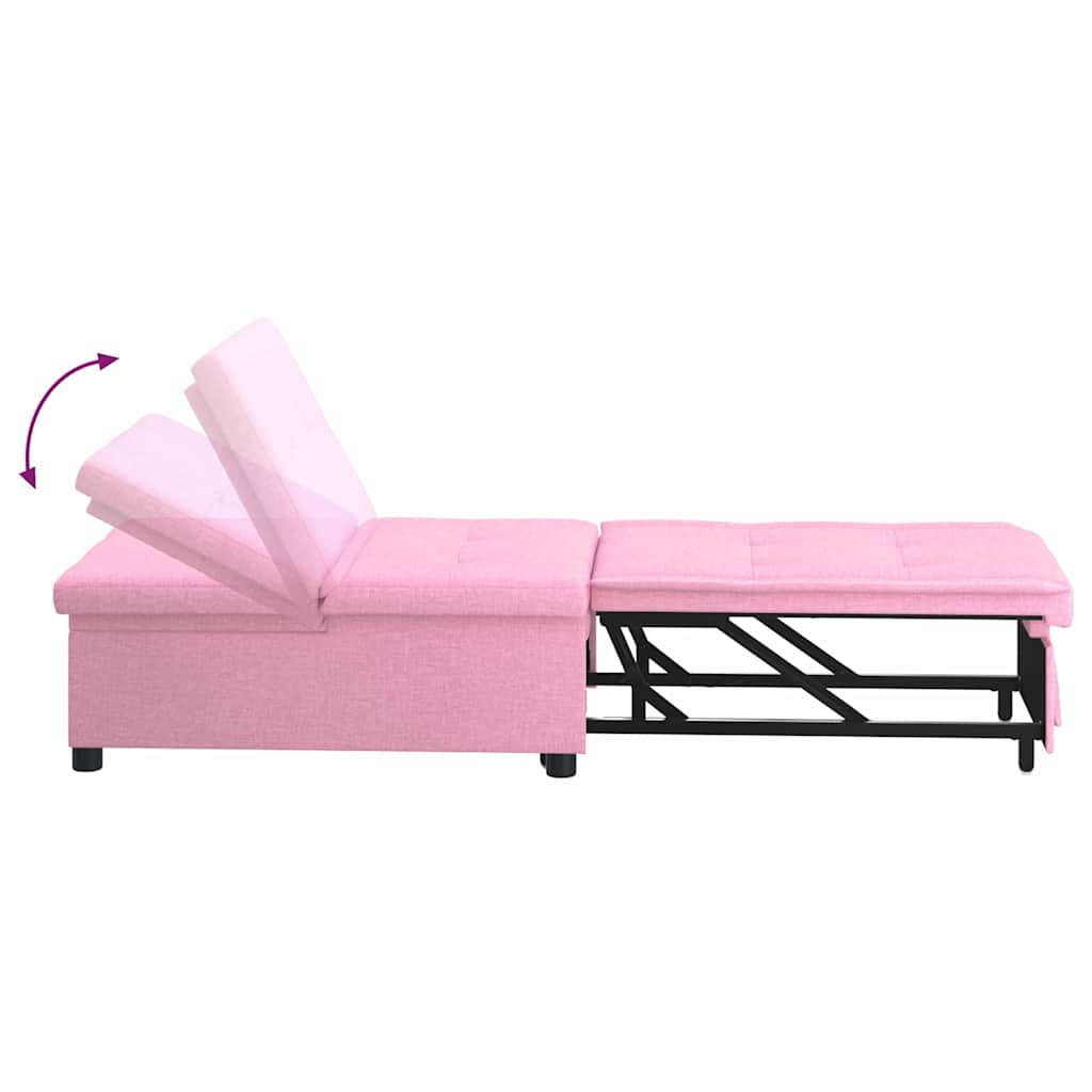 Krevet-sofa na razvlačenje Ružičasta 194 x 50 x 82 cm tkanina