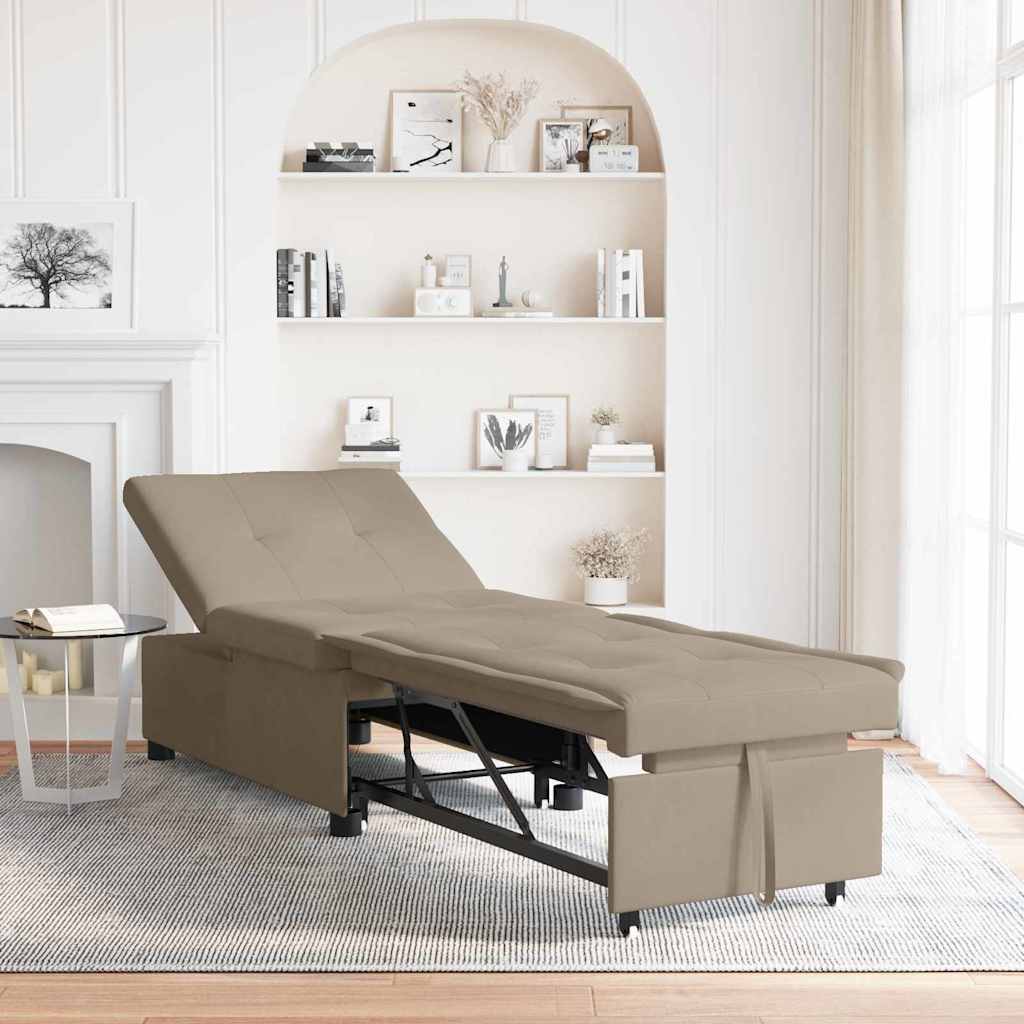 Krevet-sofa na razvlačenje Sivo-smeđa 194 x 67 x 82 cm
