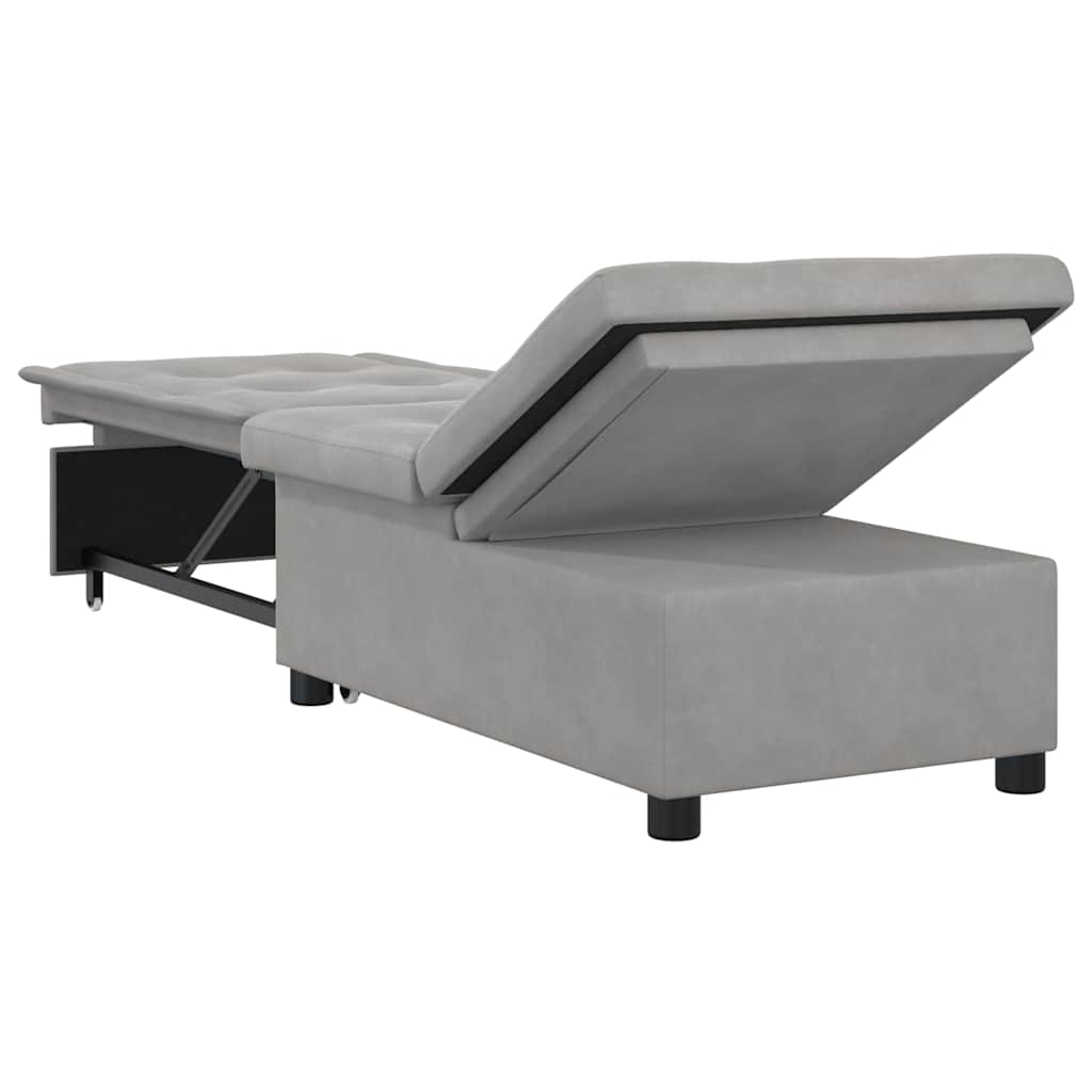 Krevet-sofa na razvlačenje Svijetlo siva 194 x 67 x 82 cm