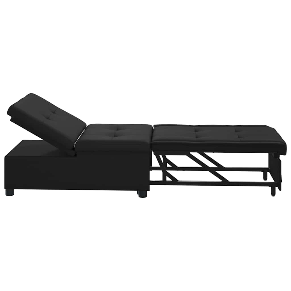 Krevet-sofa na razvlačenje Crna 194 x 67 x 82 cm Mikrovlakna
