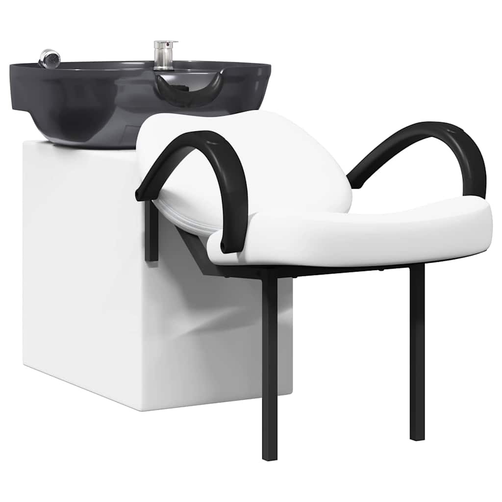 Stolica za šampon Bijela i crna 136 x 60 x 92 cm PVC