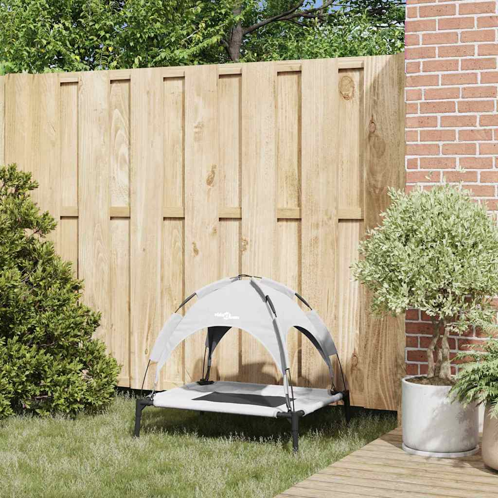 Krevet za psa Srebrno Siva 76 x 62 x 70,5 cm Čelik