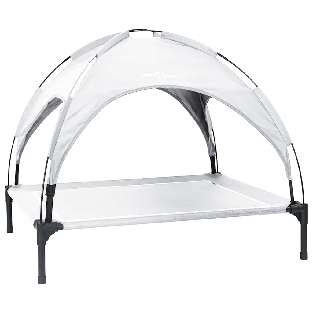 Krevet za psa Srebrno Siva 104 x 86 x 84,5 cm Čelik