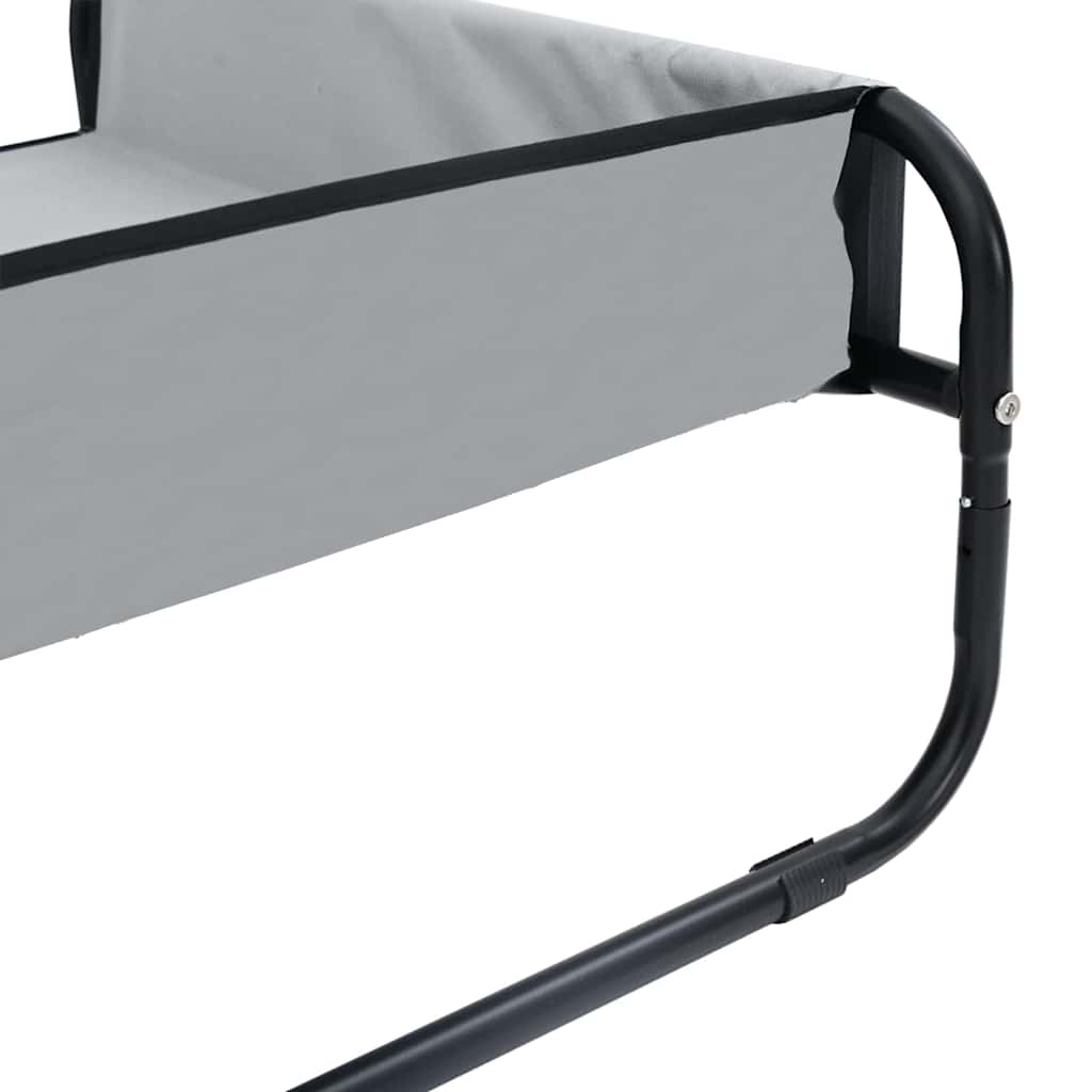 Krevet za psa Svijetlo siva 75 x 75 x 30 cm Čelik
