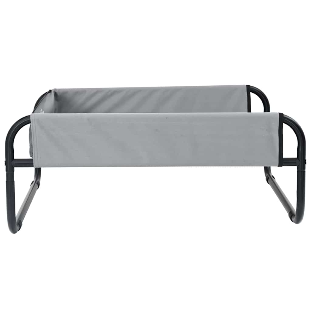 Krevet za psa Svijetlo siva 75 x 75 x 30 cm Čelik