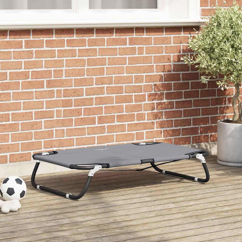 Krevet za psa Svijetlo siva 70 x 46 x 18 cm Čelik