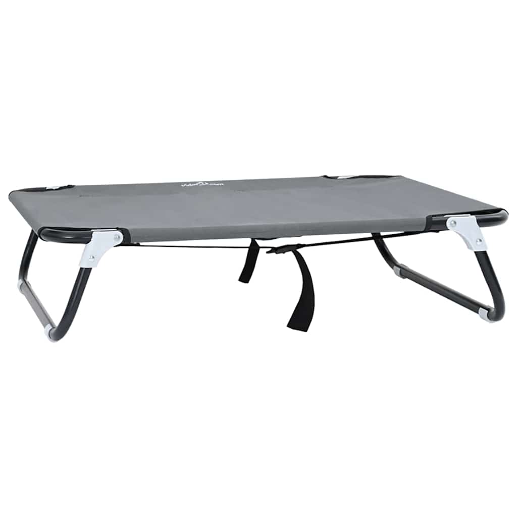 Krevet za psa Svijetlo siva 70 x 46 x 18 cm Čelik