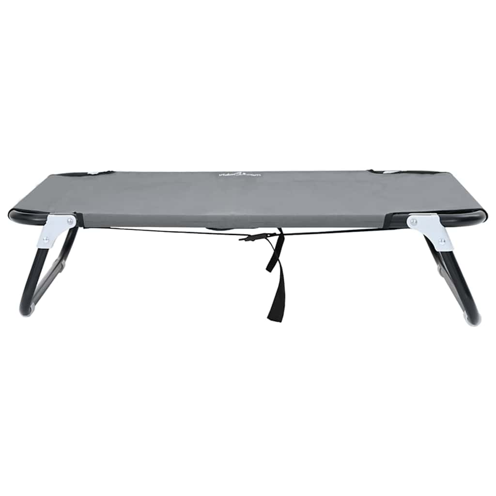 Krevet za psa Svijetlo siva 80 x 55 x 18 cm Čelik