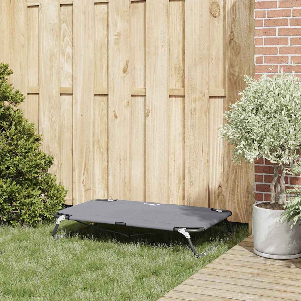Krevet za psa Svijetlo siva 105 x 65 x 18 cm Čelik