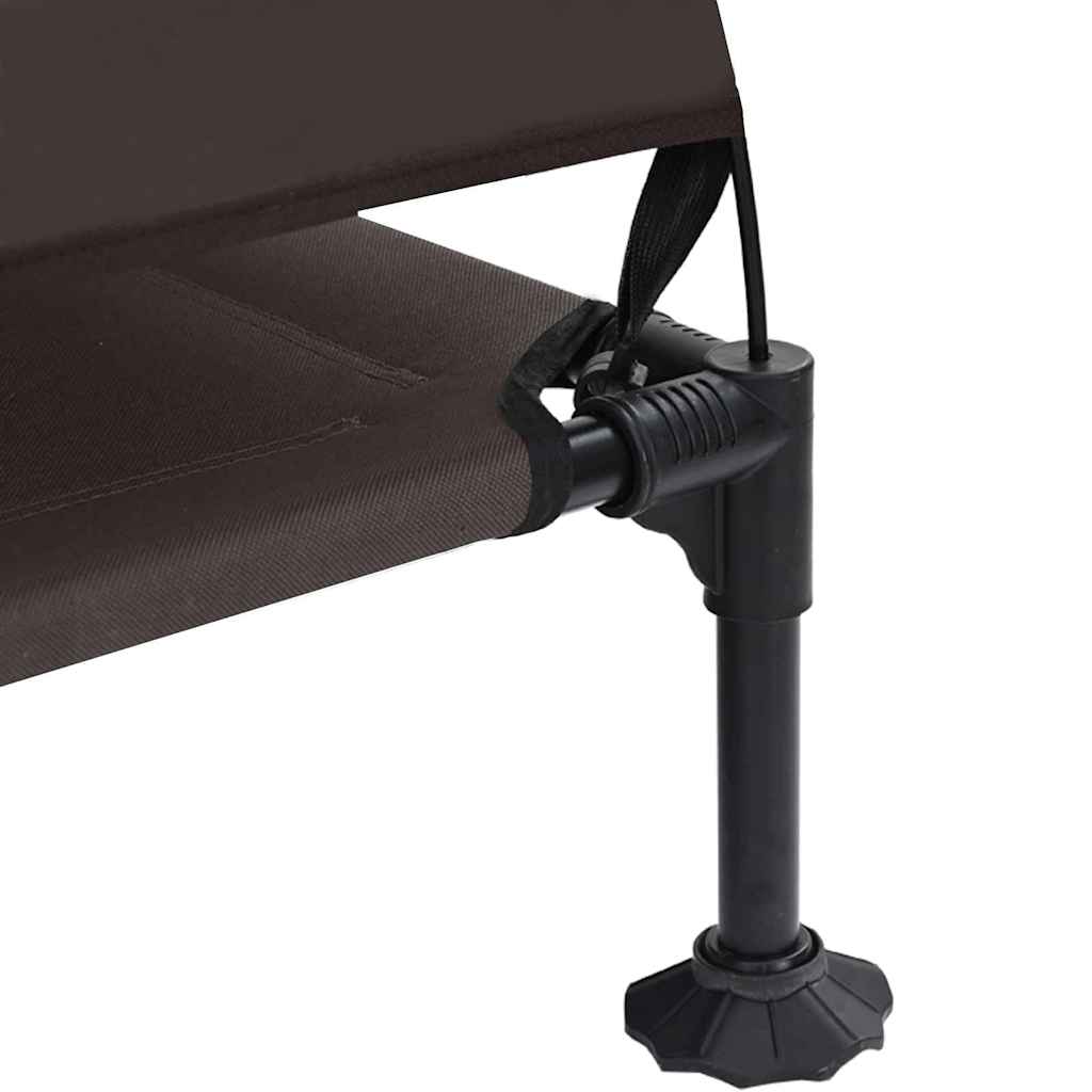 Povišeni krevet za pse Smeđa 127 x 81 x 108 cm Tkanina i čelik