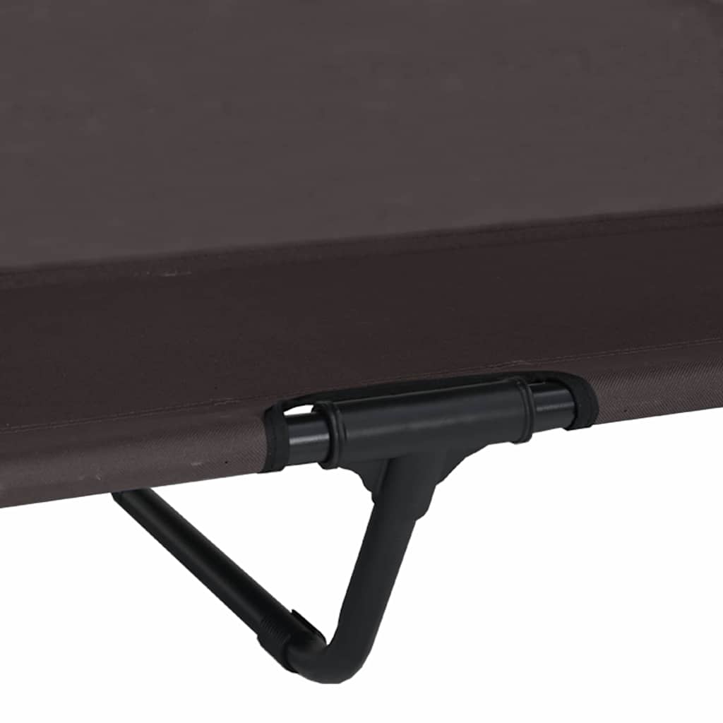 Povišeni krevet za pse Smeđa 127 x 81 x 108 cm Tkanina i čelik