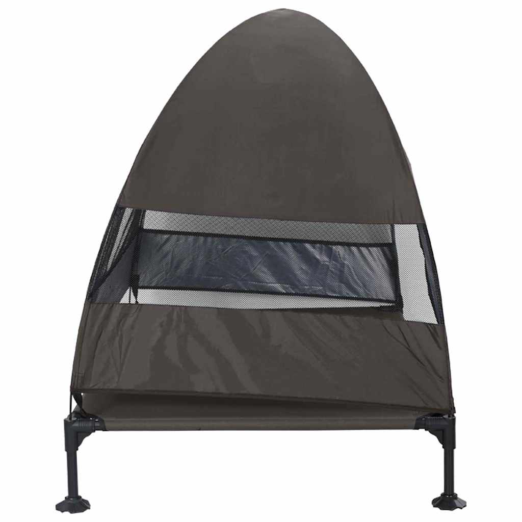 Povišeni krevet za pse Smeđa 127 x 81 x 108 cm Tkanina i čelik