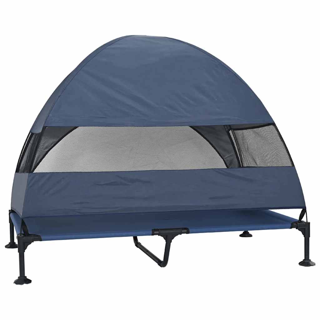 Povišeni krevet za pse Mornarsko plava 127 x 81 x 108 cm