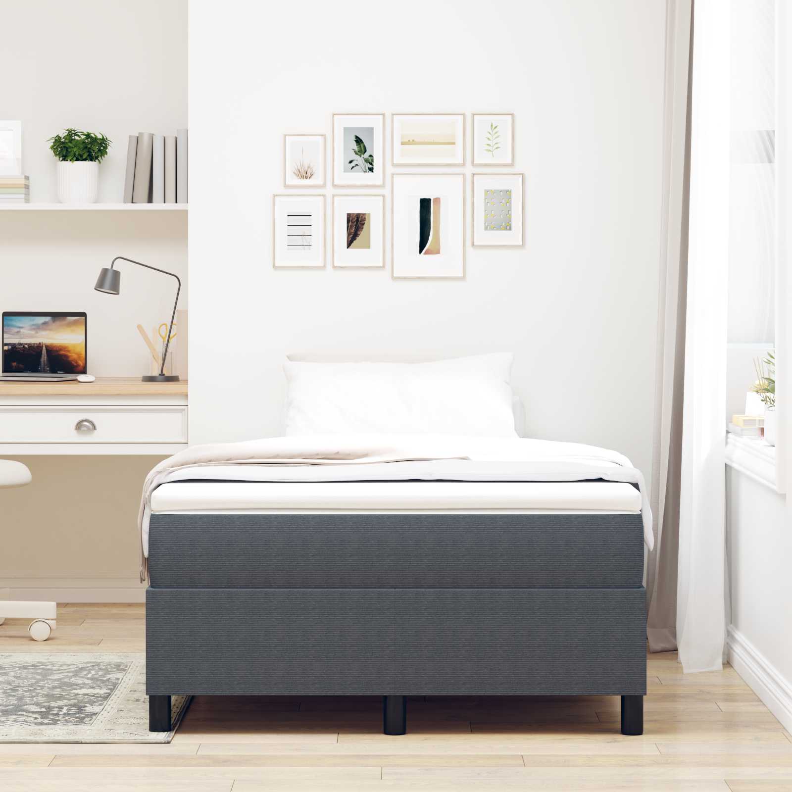Krevetna platforma Tamno siva 120 x 190 cm Kordura tekstil