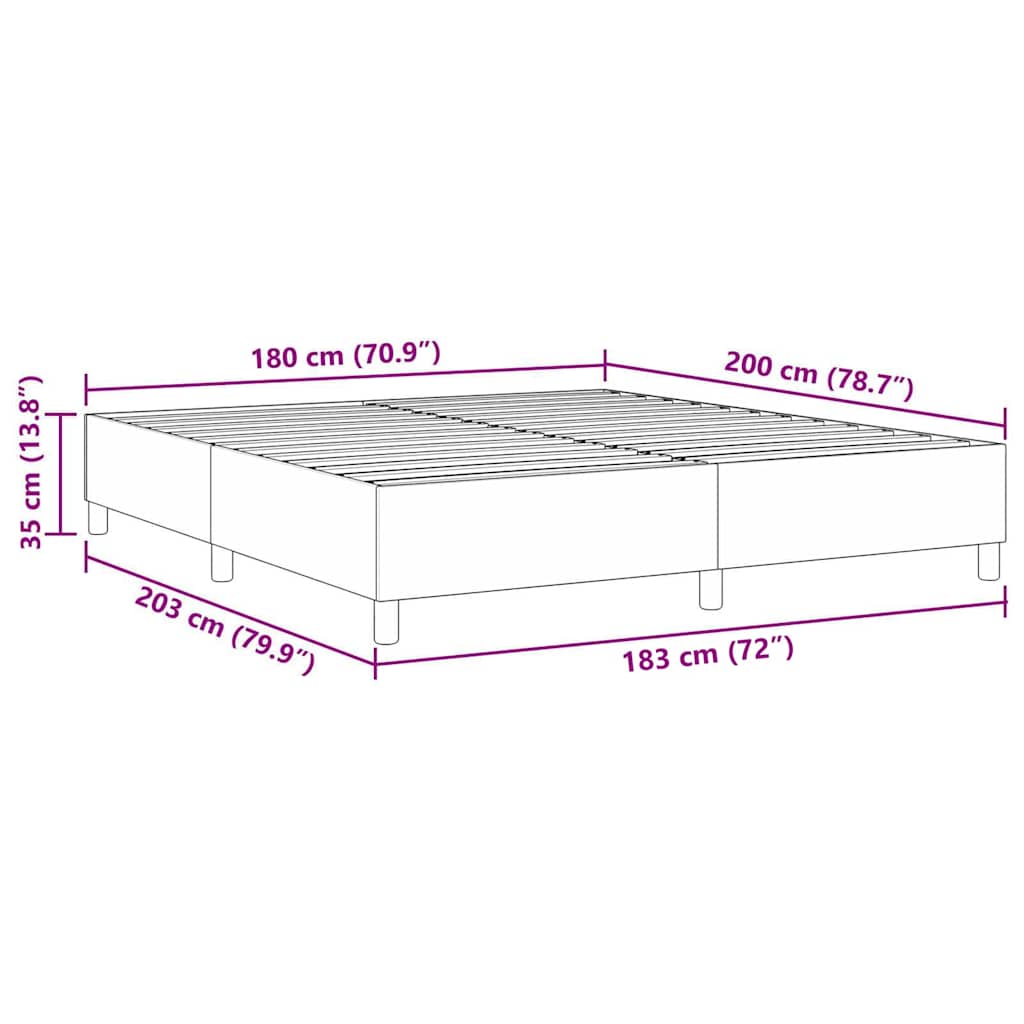 Krevetna platforma Krema 180 x 200 cm Kordura tekstil