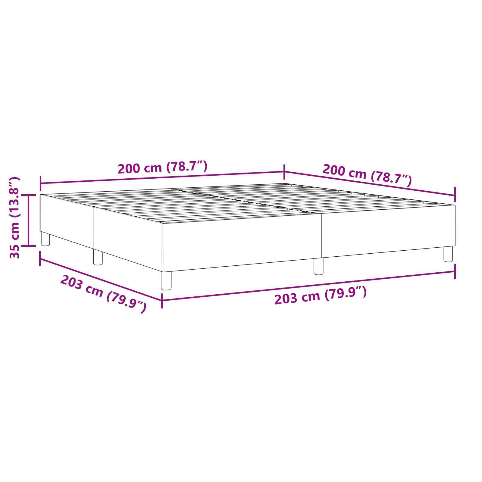 Krevetna platforma Siva zelena 200 x 200 cm Kordura tekstil