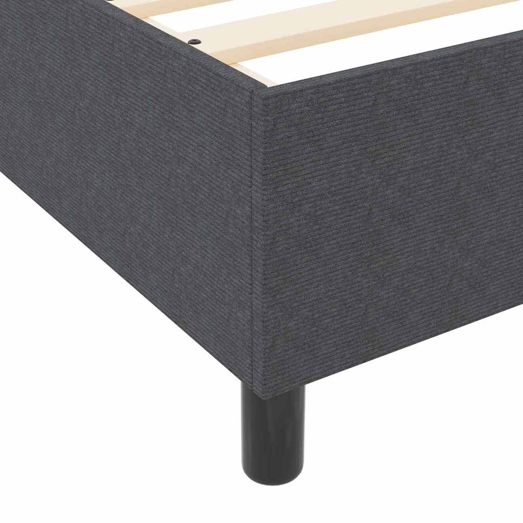 Krevet s opruga kutije Tamno siva i bijela 90 x 200 cm