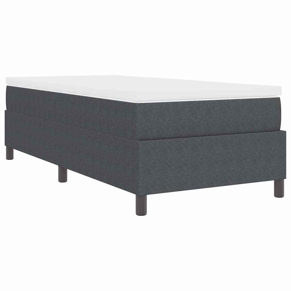 Krevet s opruga kutije Tamno siva i bijela 90 x 200 cm