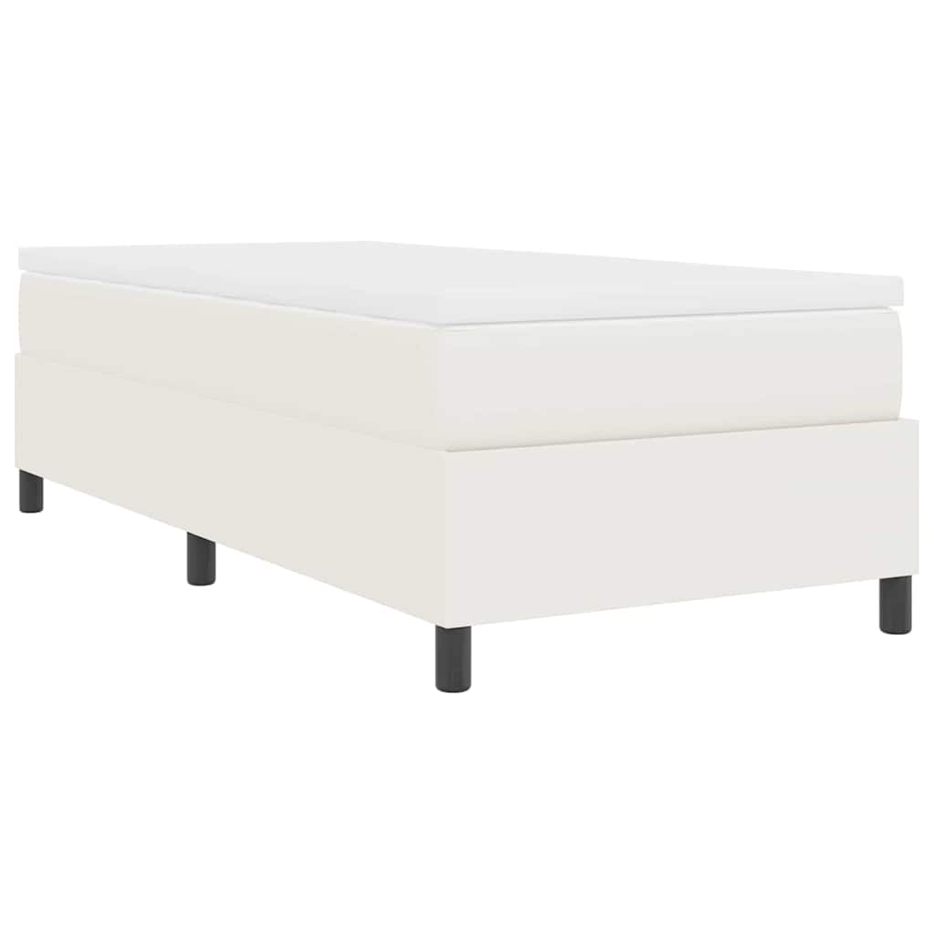Krevet s opruga kutije Krema i bijela 90 x 200 cm