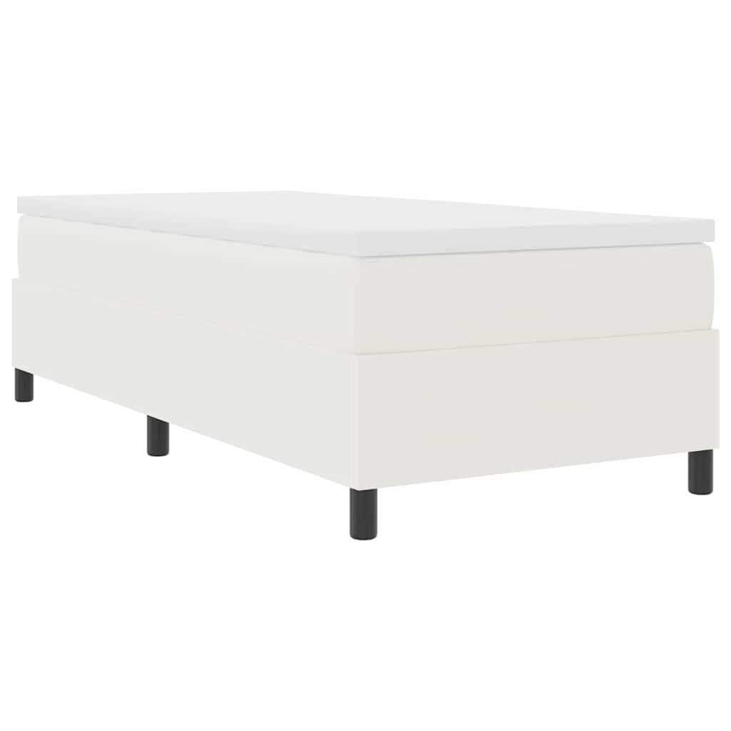Krevet s opruga kutije Krema i bijela 100 x 200 cm