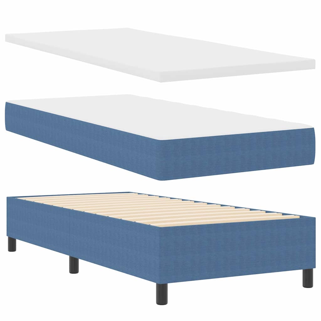 Krevet s opruga kutije Plava i bijela 100 x 200 cm