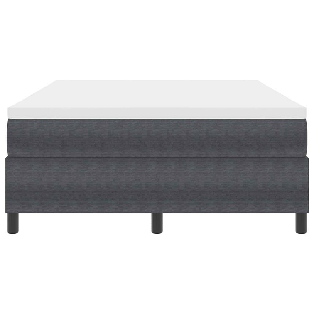 Krevet s opruga kutije Tamno siva i bijela 140 x 190 cm