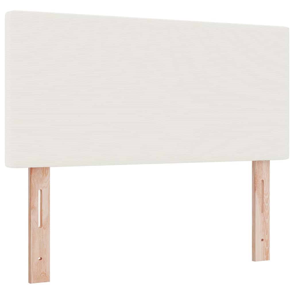 Krevet s opruga kutije s uzglavljem Krema i bijela 120 x 190 cm