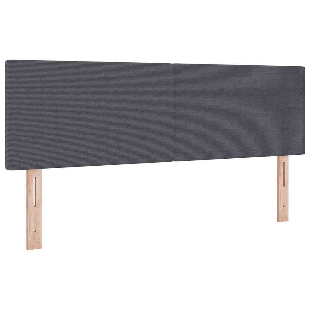 Krevet s opruga kutije Tamno siva i bijela 140 x 190 cm