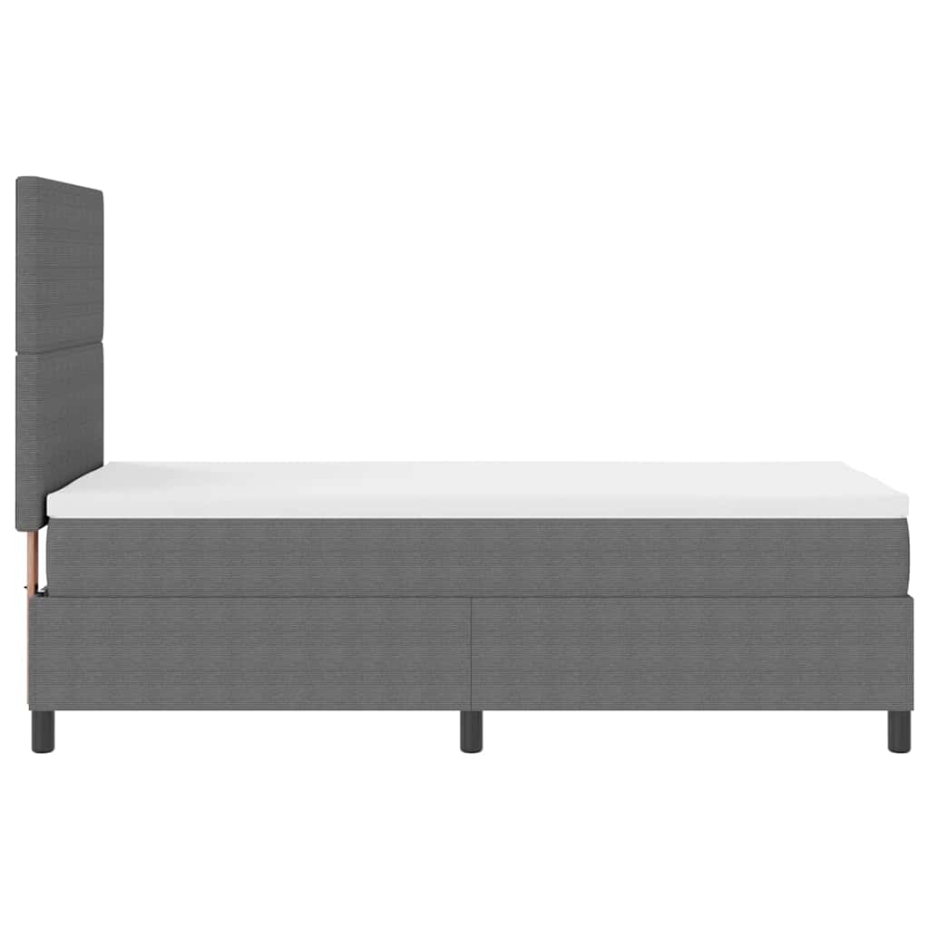 Krevet s opruga kutije Svijetlo siva i bijela. 80 x 200 cm