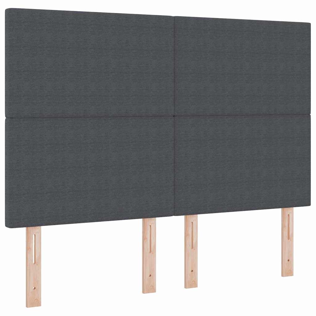 Krevet s opruga kutije Tamno siva i bijela 160 x 200 cm
