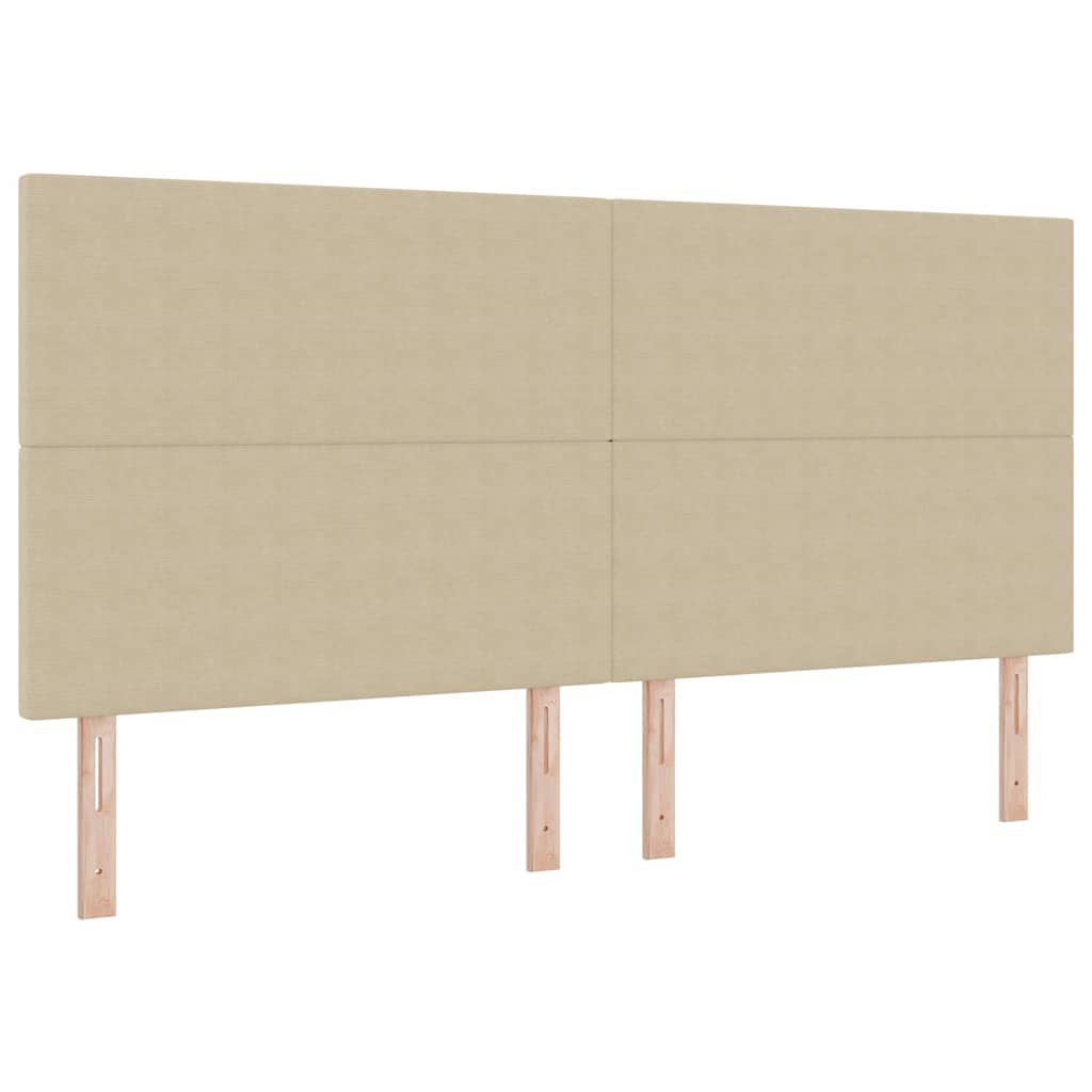 Krevet s opruga kutije Svijetlo siva i bijela. 200 x 200 cm