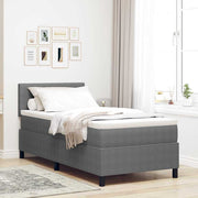 LED Box Spring Krevet Svijetlo siva i bijela. 80 x 200 cm