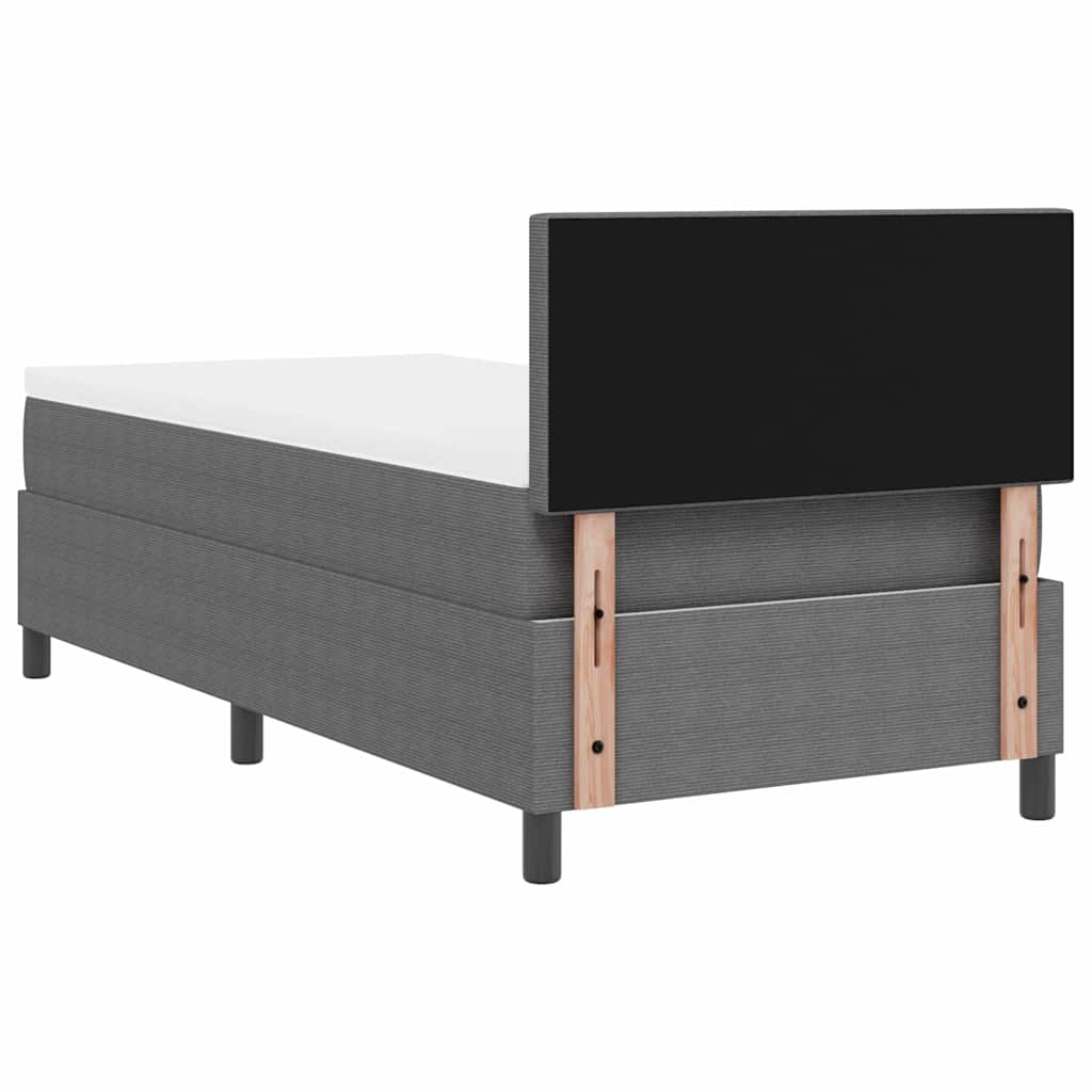 LED Box Spring Krevet Svijetlo siva i bijela. 80 x 200 cm