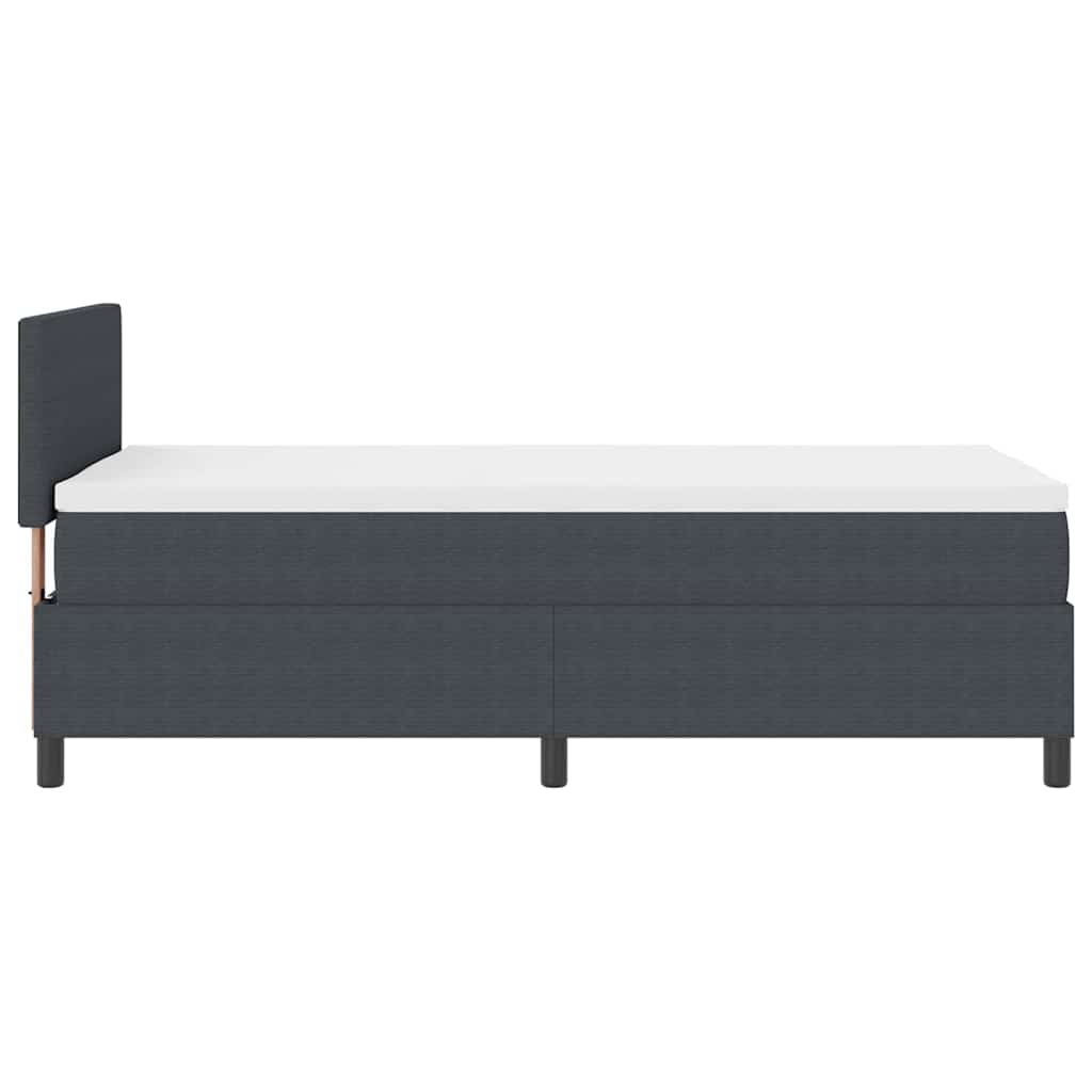 LED Box Spring Krevet Tamno siva i bijela 90 x 200 cm