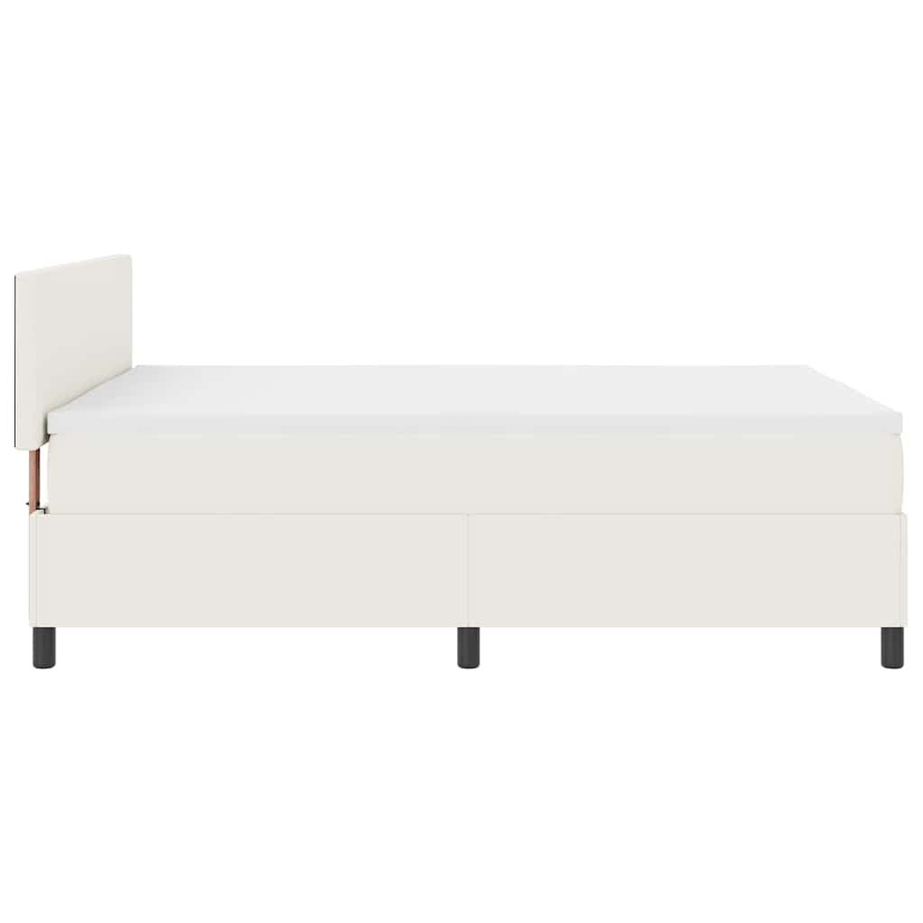 LED Box Spring Krevet s uzglavljem Krema i bijela 140 x 190 cm