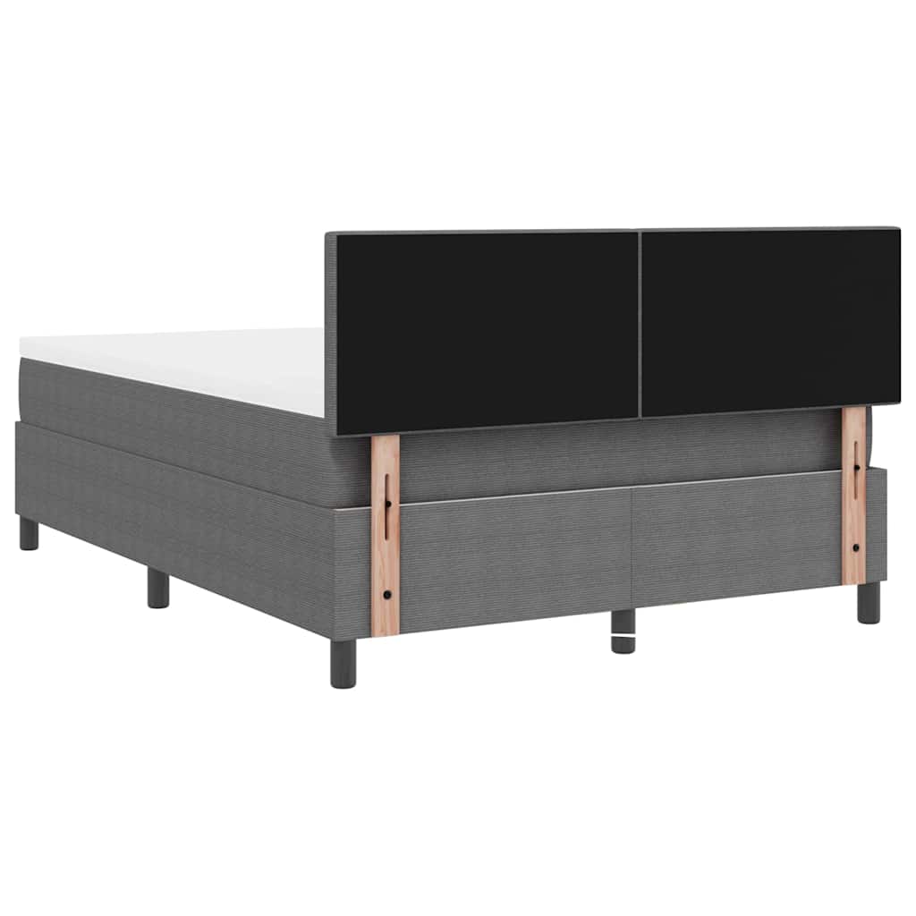 LED Box Spring Krevet Svijetlo siva i bijela. 160 x 200 cm