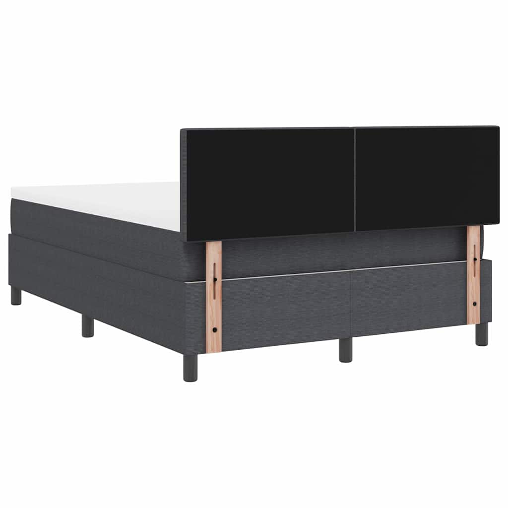 LED Box Spring Krevet Tamno siva i bijela 160 x 200 cm