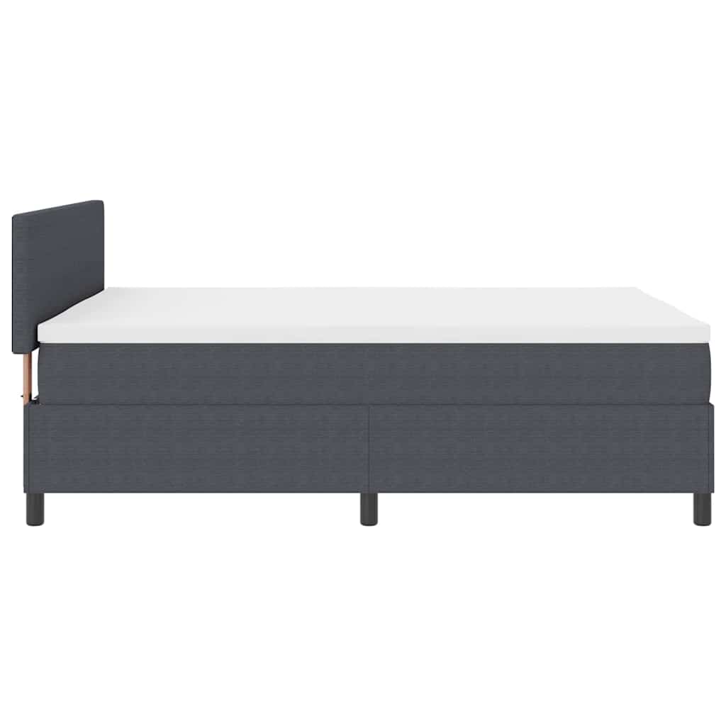 LED Box Spring Krevet Tamno siva i bijela 160 x 200 cm