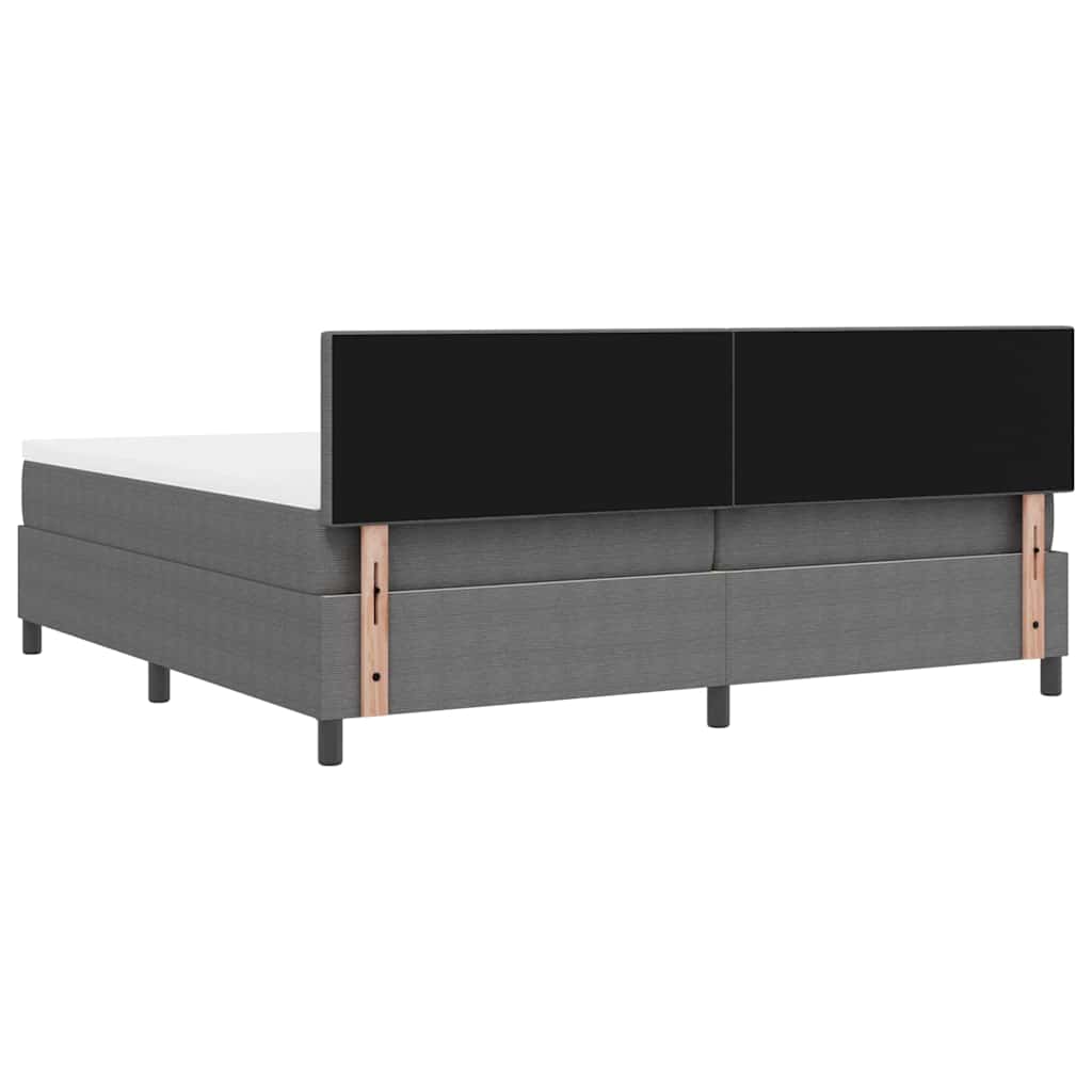 LED Box Spring Krevet Svijetlo siva i bijela. 200 x 200 cm