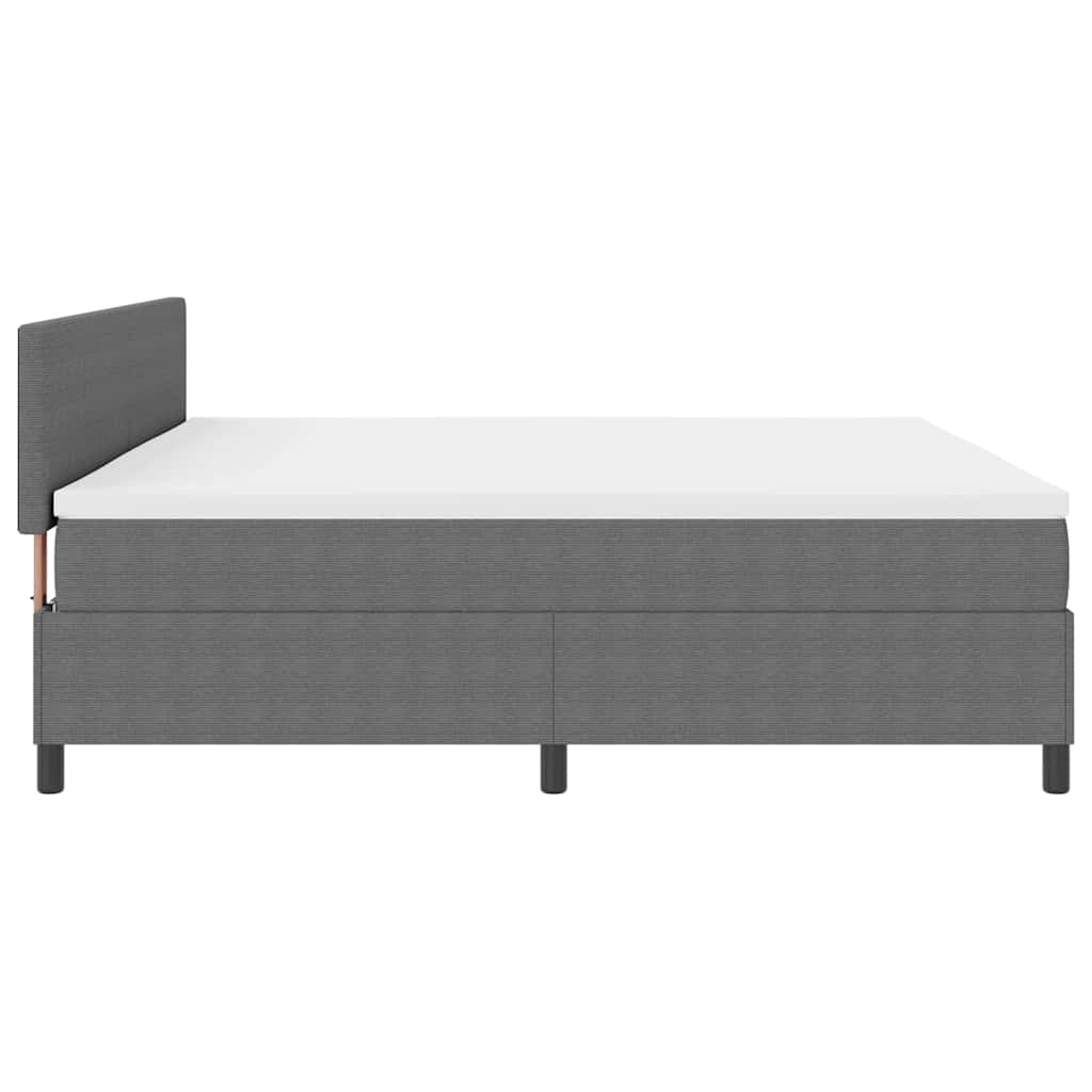 LED Box Spring Krevet Svijetlo siva i bijela. 200 x 200 cm