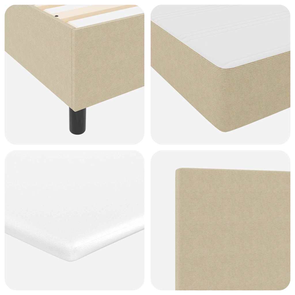 LED Box Spring Krevet Svijetlo siva i bijela. 200 x 200 cm