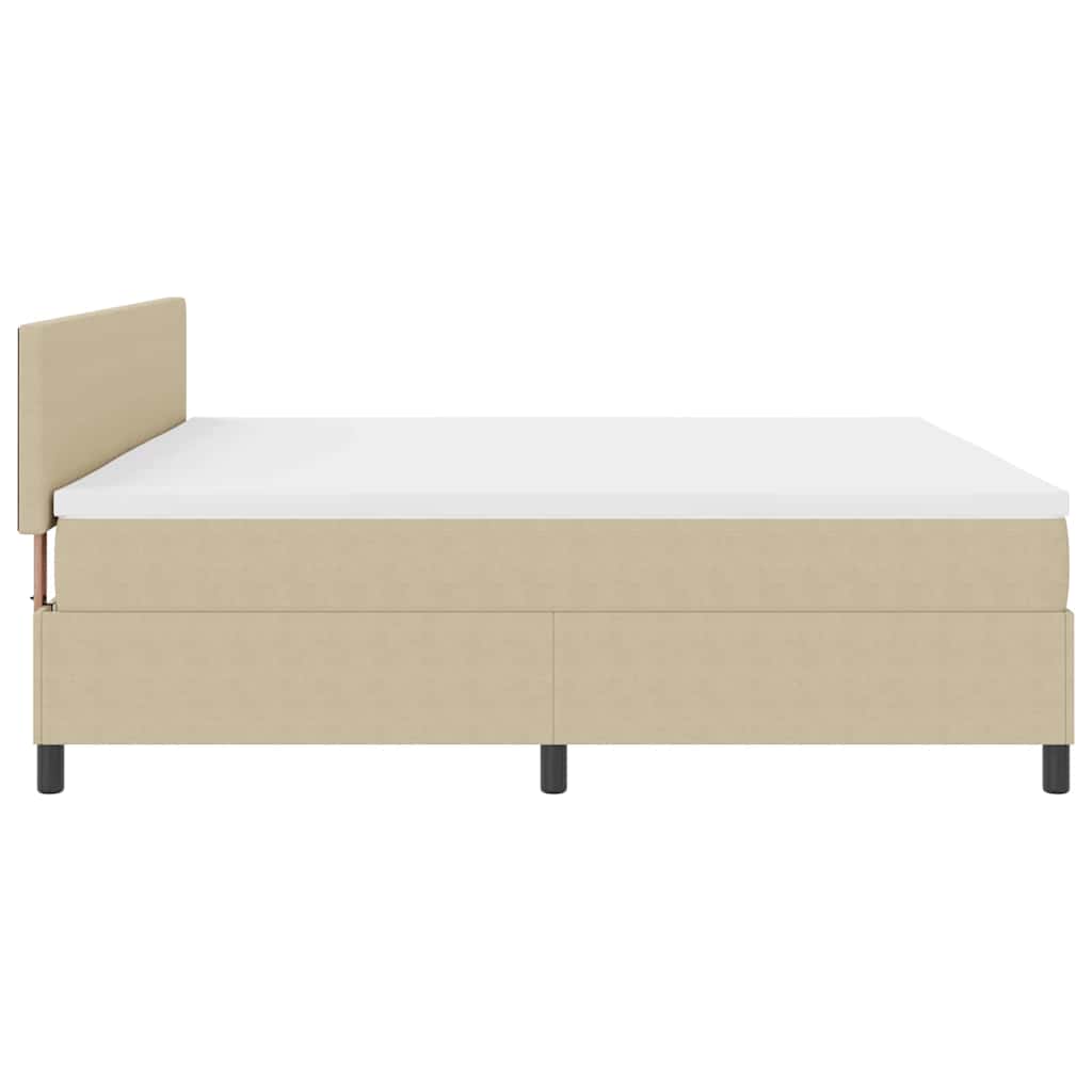 LED Box Spring Krevet Svijetlo siva i bijela. 200 x 200 cm