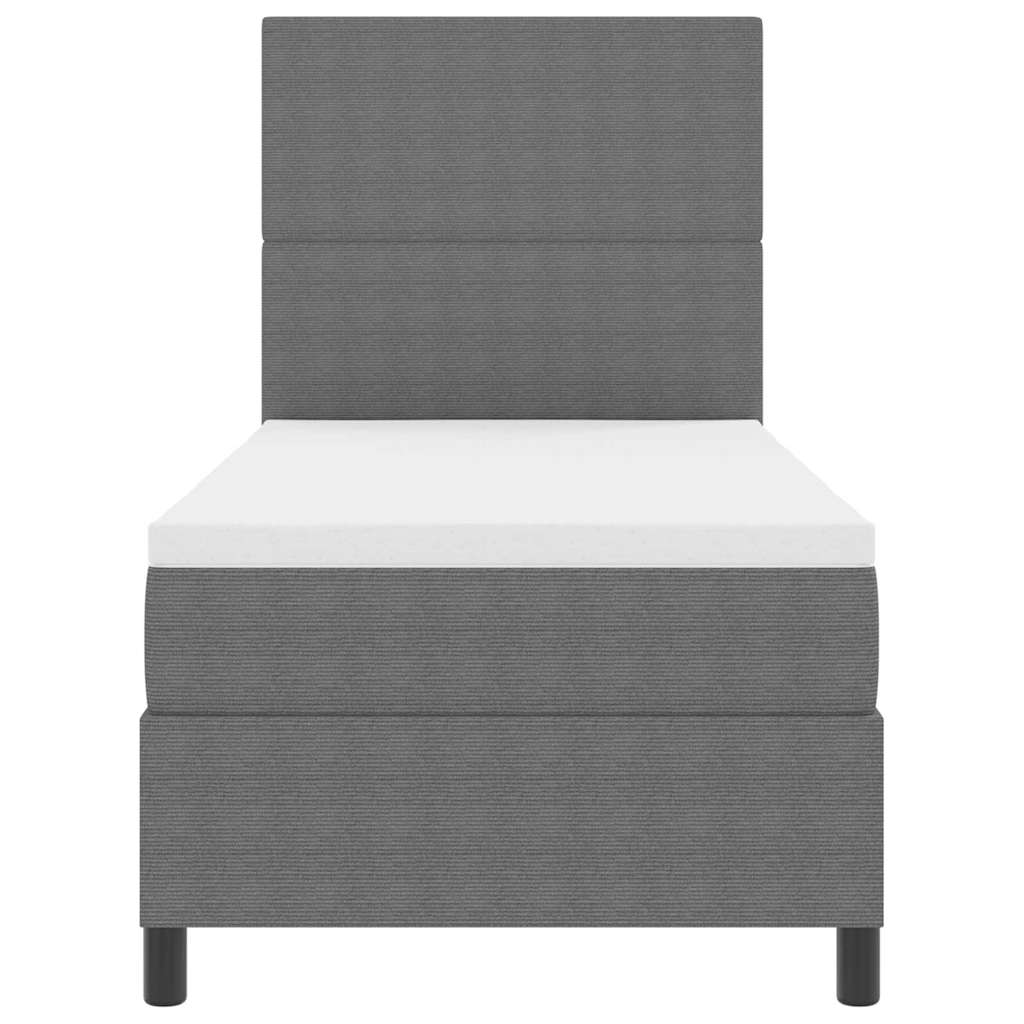 LED Box Spring Krevet Svijetlo siva i bijela. 80 x 200 cm