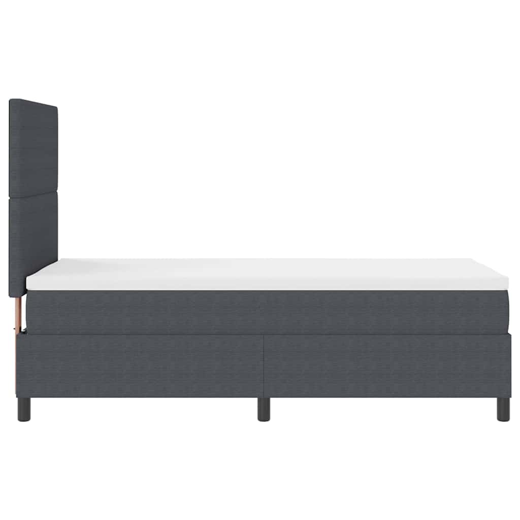 LED Box Spring Krevet Tamno siva i bijela 80 x 200 cm