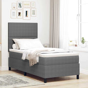 LED Box Spring Krevet Svijetlo siva i bijela. 90 x 200 cm