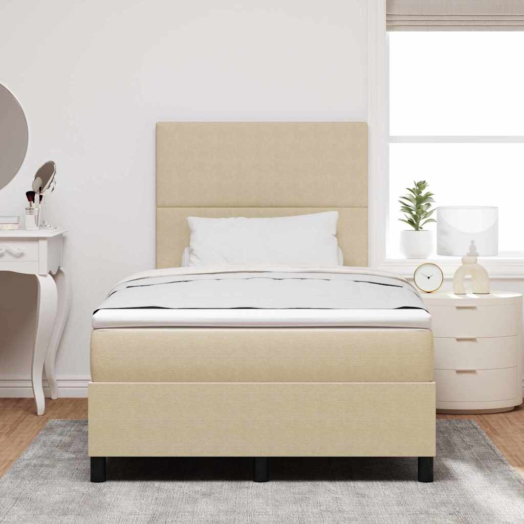 LED Box Spring Krevet Svijetlo siva i bijela. 120 x 190 cm